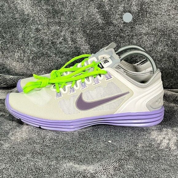 Nike Women's Lunar Hyper Workout XT Silver Purple Sz 8.5 Training - Picture 1 of 8